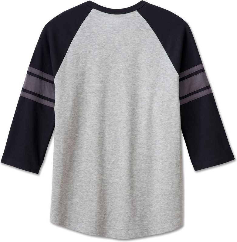 Harley-Davidson Tee-Knit  Colorblock-Design-Grey Heather | 96809-23VM