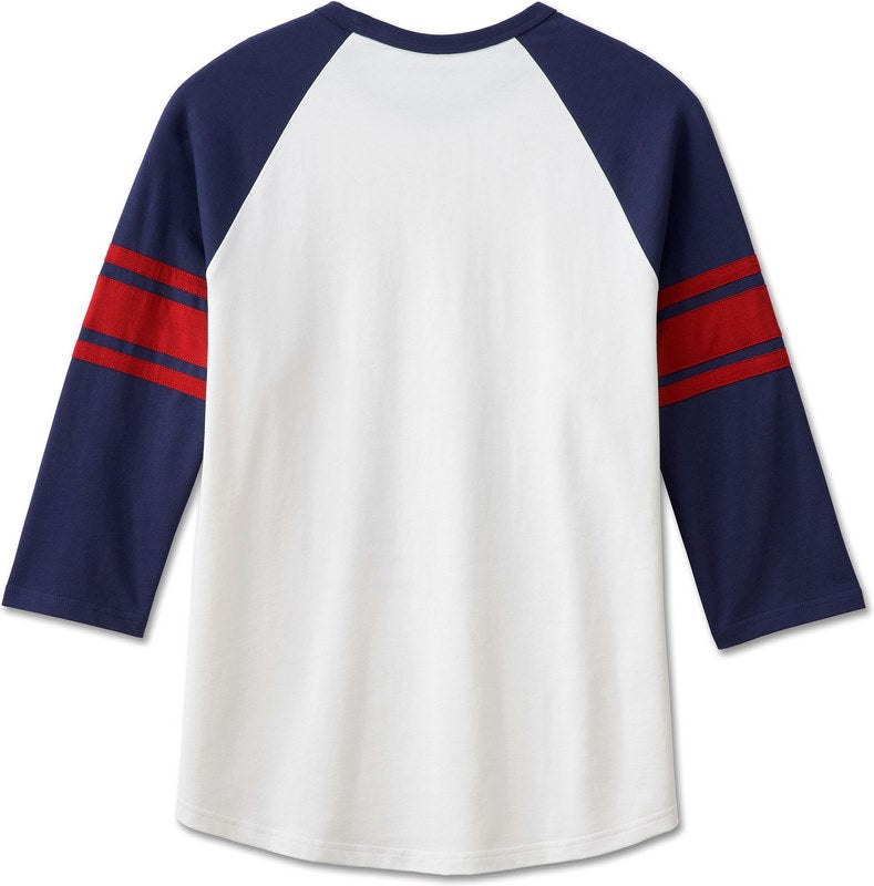 Harley-Davidson Tee-Knit  Colorblock-Design-Cloud Dancer | 96810-23VM
