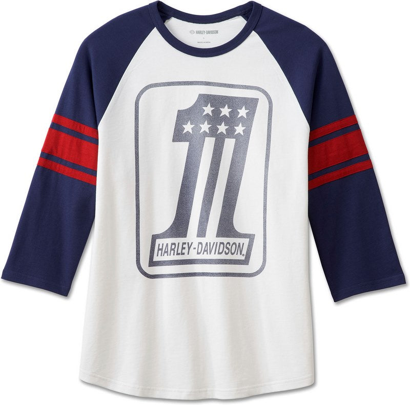 Harley-Davidson Tee-Knit  Colorblock-Design-Cloud Dancer | 96810-23VM