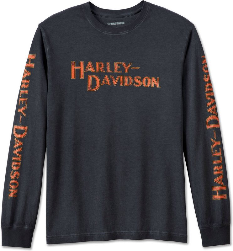 Harley-Davidson Men'S Whiplash Long Sleeve Tee  Black Beauty | 96813-23VM