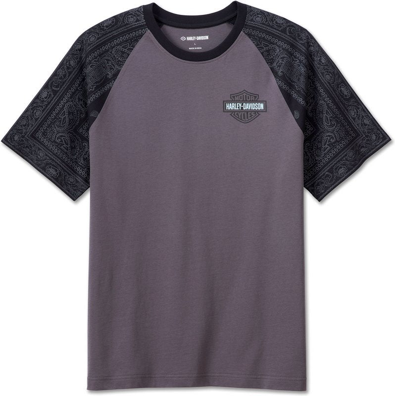 Harley-Davidson Tee-Knit  Colorblock-Design-Blackened Pearl | 96816-23VM