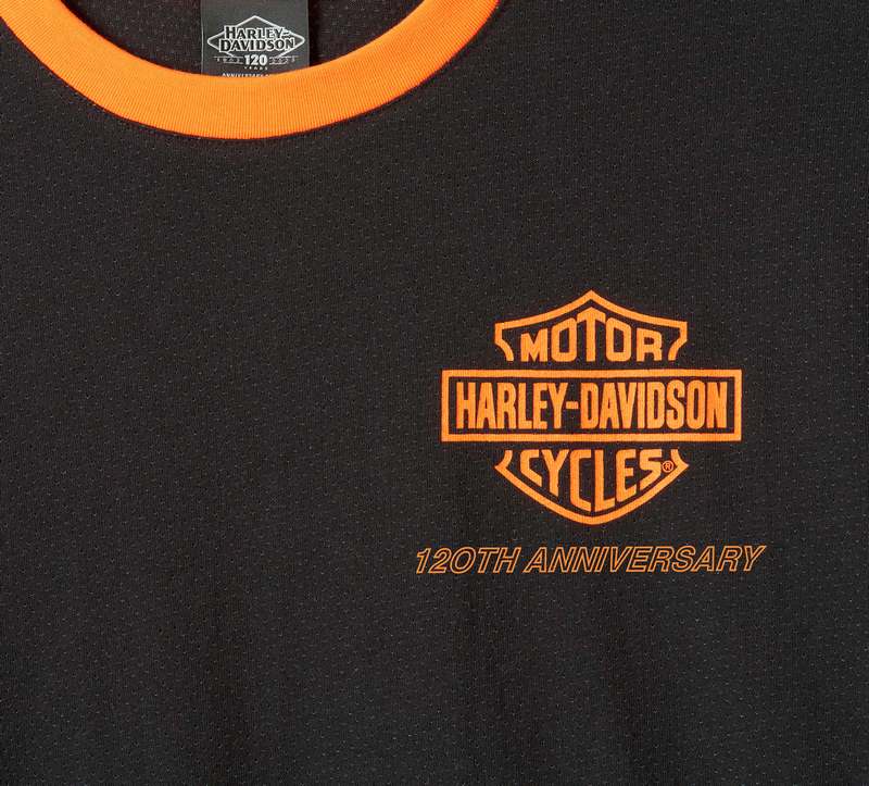 Harley-Davidson Men'S 120Th Anniversary Ringer Tee  Black Beauty | 96834-23VM
