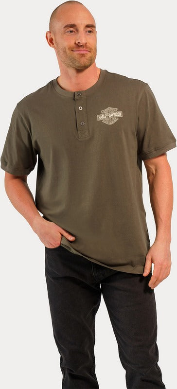 Harley-Davidson Men'S Combustion Henley  Grape Leaf | 96838-23VM