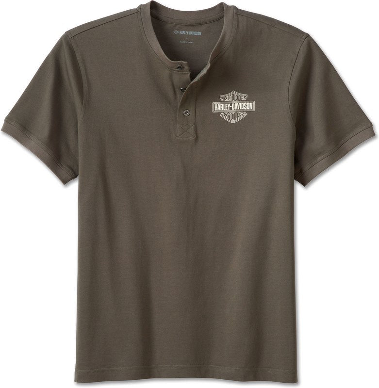 Harley-Davidson Men'S Combustion Henley  Grape Leaf | 96838-23VM