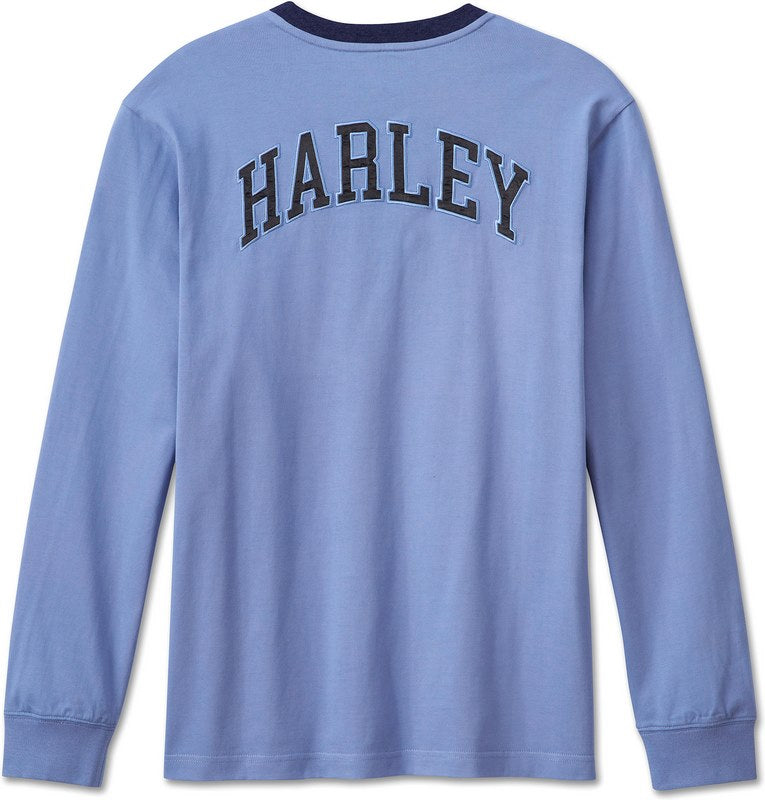 Harley-Davidson Henley-Knit  Colonial Blue | 96845-23VM
