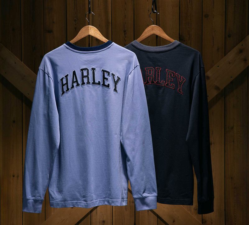 Harley-Davidson Henley-Knit  Colonial Blue | 96845-23VM