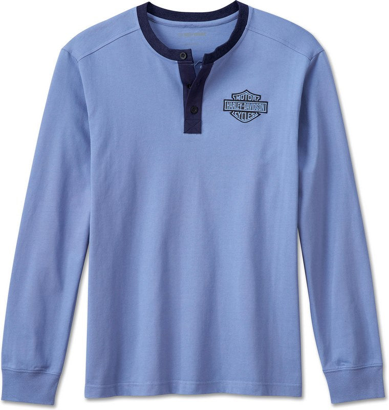 Harley-Davidson Henley-Knit  Colonial Blue | 96845-23VM