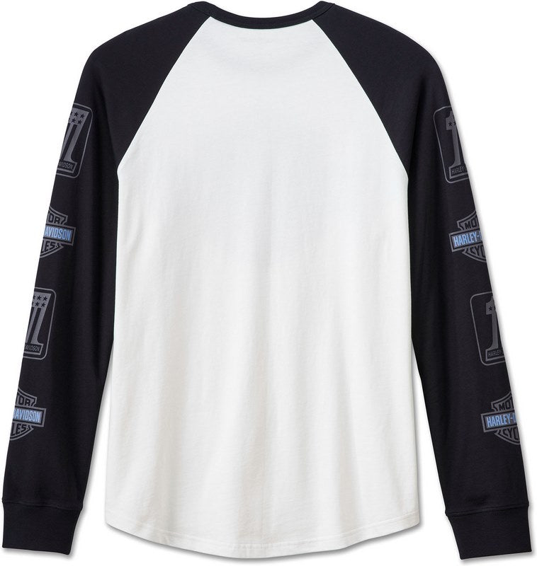 Harley-Davidson Tee-Knit  Colorblock-Design-Cloud Dancer | 96846-23VM