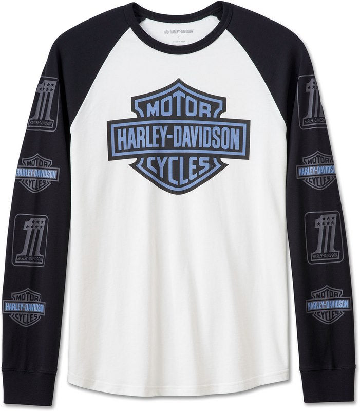 Harley-Davidson Tee-Knit  Colorblock-Design-Cloud Dancer | 96846-23VM