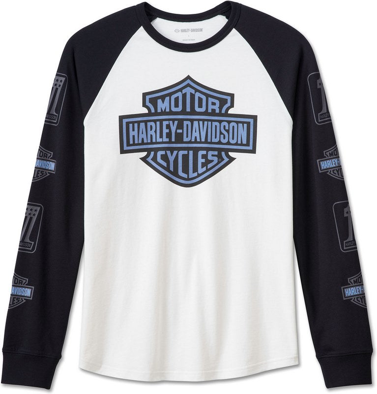 Harley-Davidson Tee-Knit  Colorblock-Design-Cloud Dancer | 96846-23VM