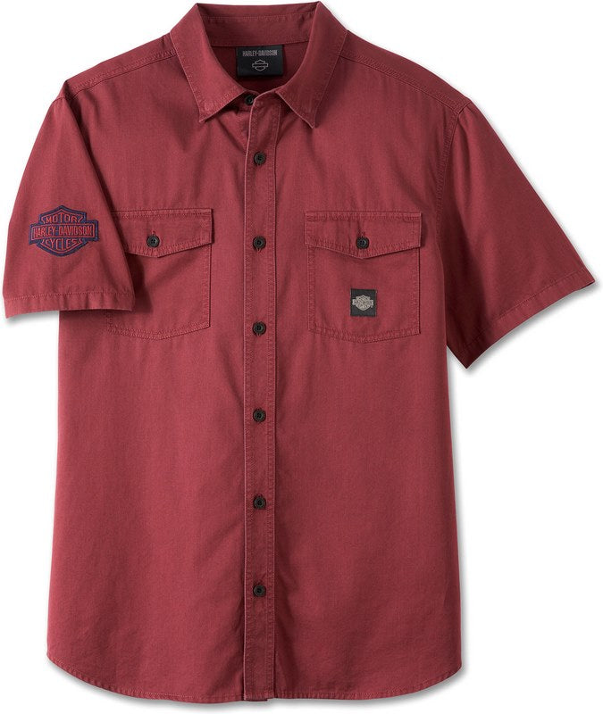 Harley-Davidson Shirt-Woven  Decadent Chocolate | 96854-23VM