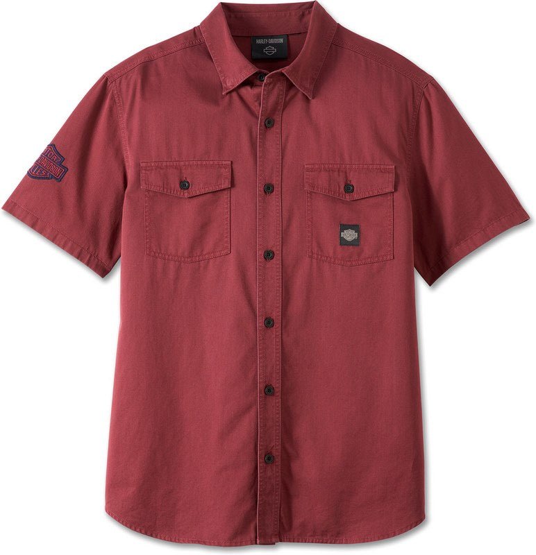 Harley-Davidson Shirt-Woven  Decadent Chocolate | 96854-23VM