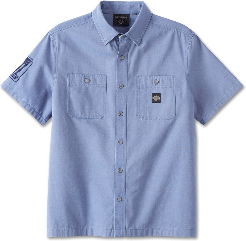 Harley-Davidson Shirt-Woven  Colonial Blue | 96860-23VM