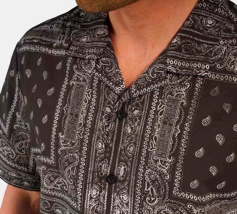 Harley-Davidson Shirt-Woven  Black Beauty Print | 96861-23VM