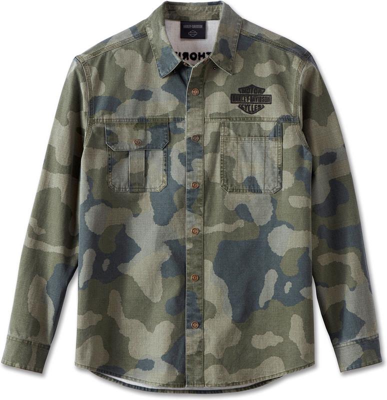 Harley-Davidson Men'S Street Surplus Shirt  Individual all-over print | 96890-23VM
