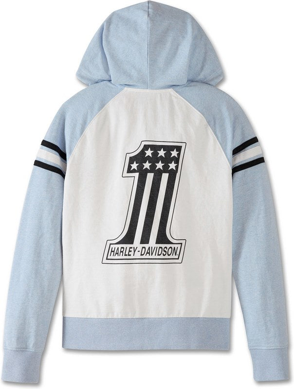 Harley-Davidson Hoodie-Knit  Colorblock-Design-Skyway | 96897-23VW