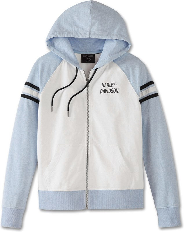 Harley-Davidson Hoodie-Knit  Colorblock-Design-Skyway | 96897-23VW