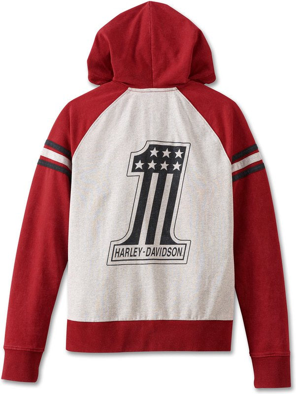 Harley-Davidson Hoodie-Knit  Colorblock-Design-Winery | 96898-23VW