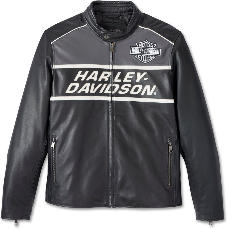 Harley-Davidson Men'S Factory Leather Jacket  Black Beauty | 97000-24VM