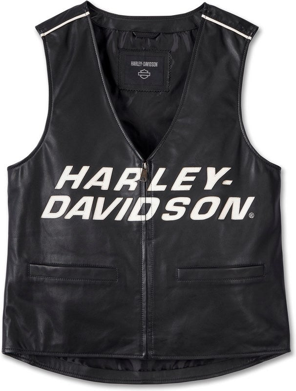 Harley-Davidson Vest-Leather  Black Beauty | 97004-24VM