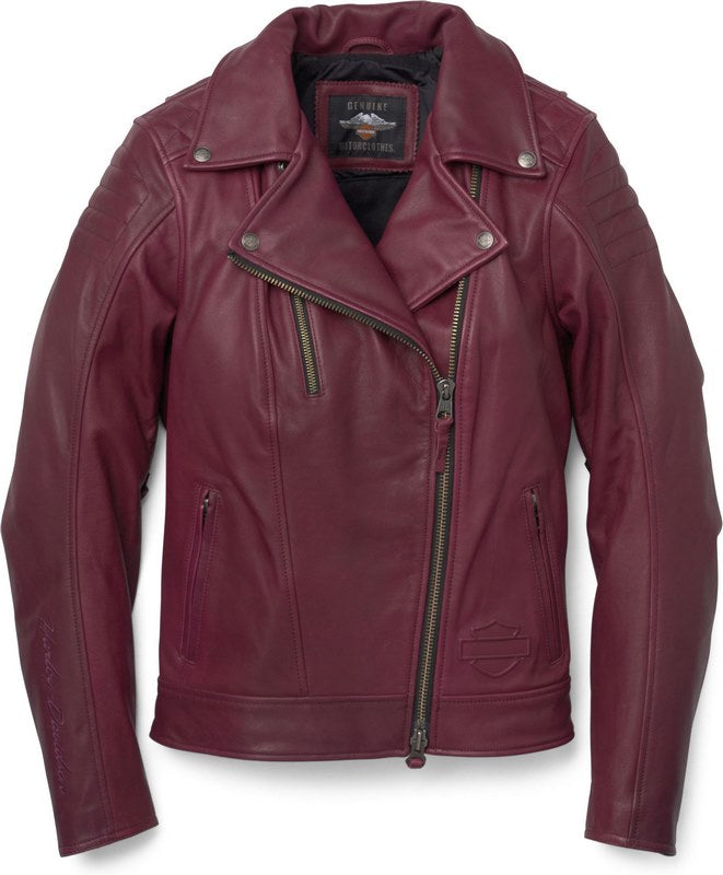 Harley-Davidson Bezel Biker Collar Leather Jacket For Women  Port Royale | 97007-22EW