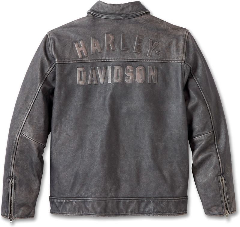 Harley-Davidson Men'S Gas & Oil Leather Jacket  Black leather | 97007-23VM