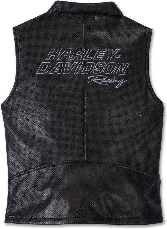 Harley-Davidson Vest-Leather  Black | 97007-24VW
