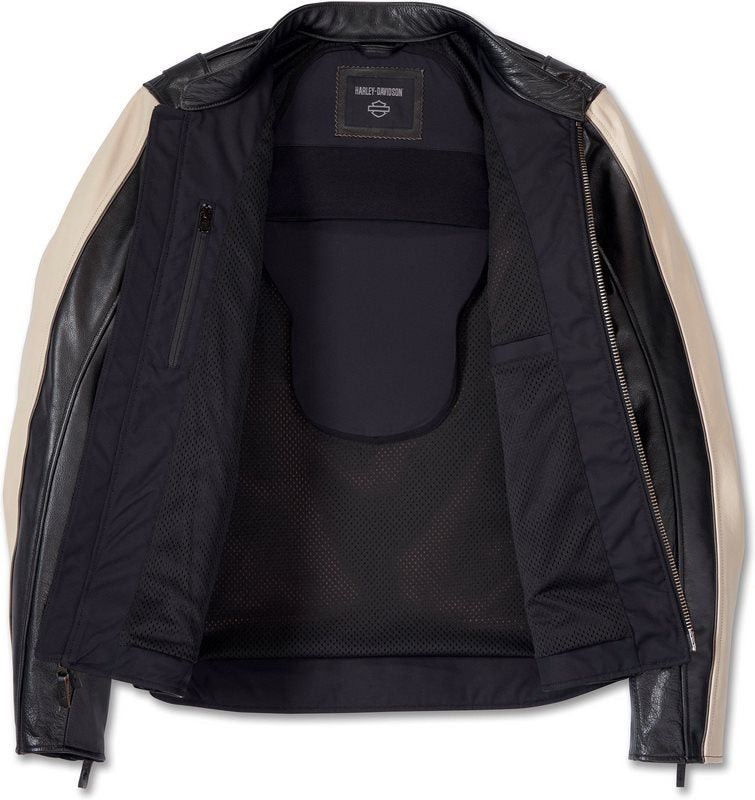 Harley-Davidson Men'S Enduro Screamin' Eagle Leather Jacket  Black Beauty | 97014-24EM