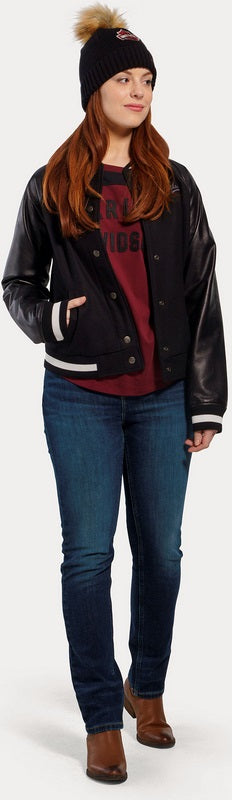 Harley-Davidson Women'S Varsity Jacket  Black | 97017-23VW