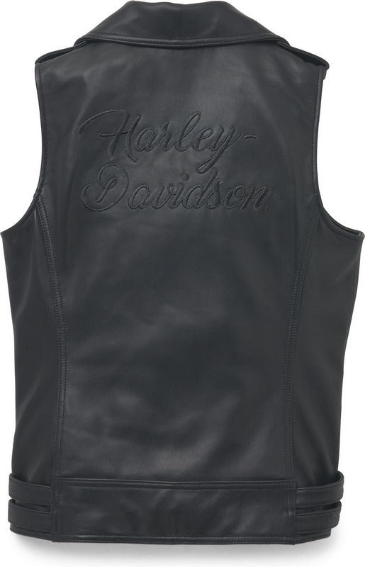 Harley-Davidson Women'S Pierce Leather Vest  Black leather | 97027-22VW