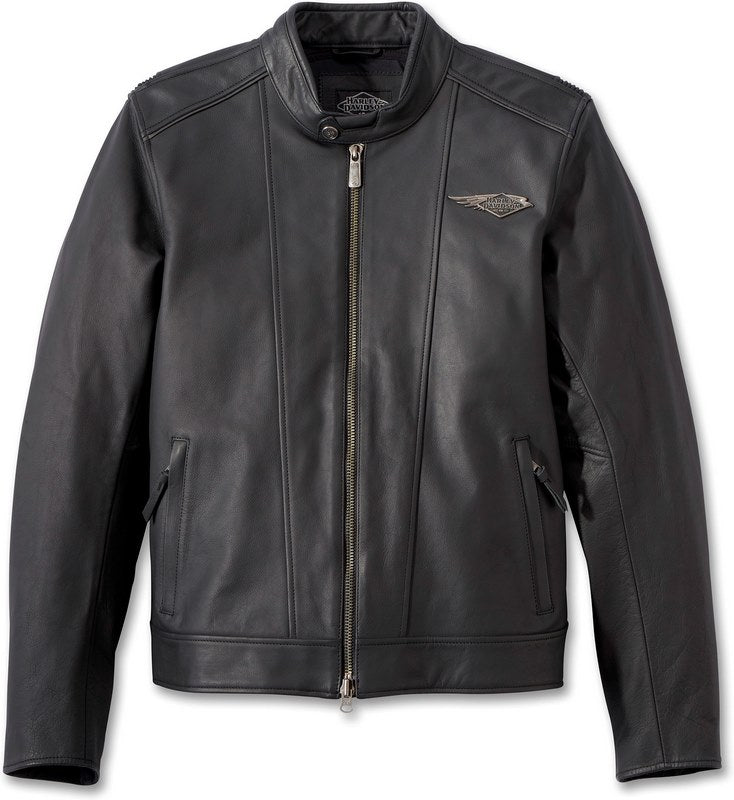 Harley-Davidson Men'S 120Th Anniversary Revelry Leather Jacket  Black | 97030-23EM