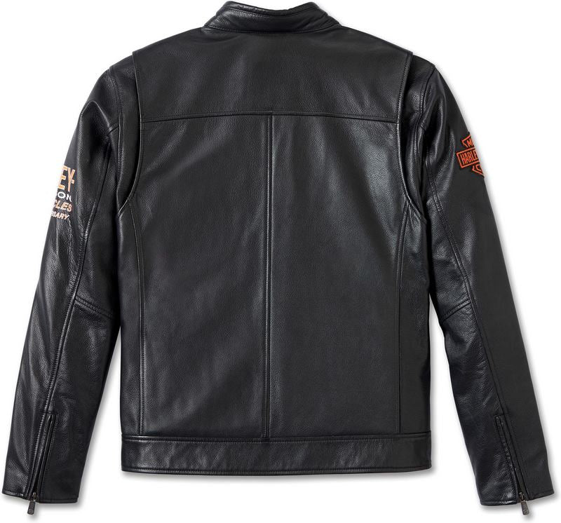 Harley-Davidson Men'S 120Th Anniversary Leather Jacket  Black leather | 97051-23VM