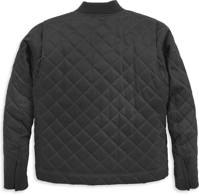Harley-Davidson Men'S Coastal Quilted Waxed Canvas Riding Jacket  Asphalt | 97107-22VM
