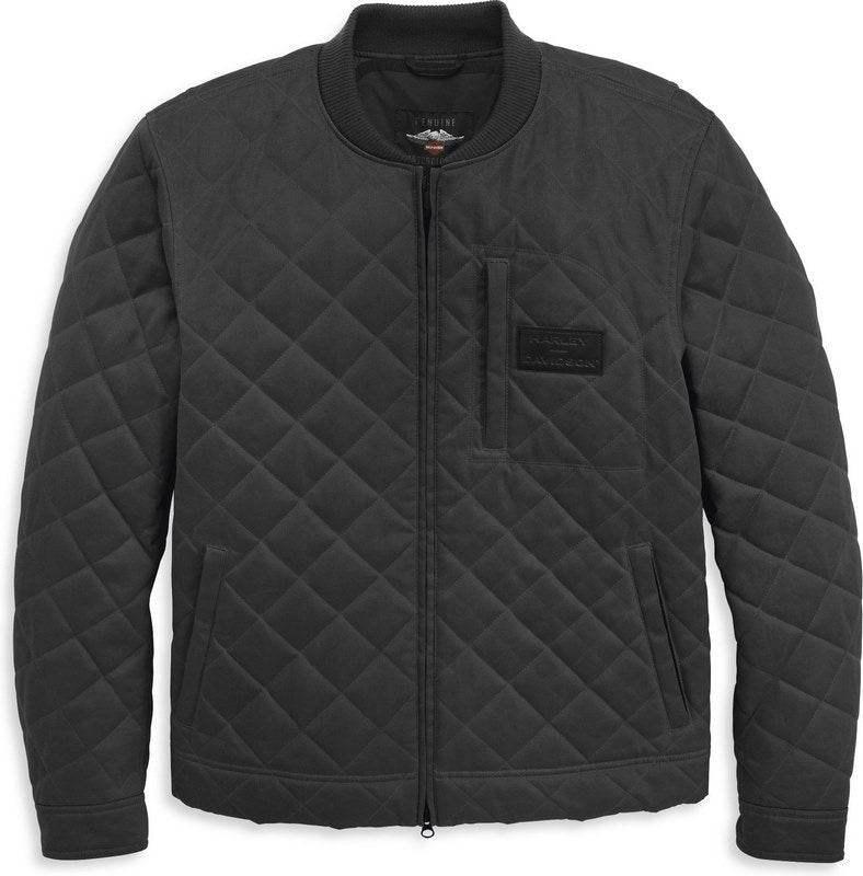 Harley-Davidson Men'S Coastal Quilted Waxed Canvas Riding Jacket  Asphalt | 97107-22VM