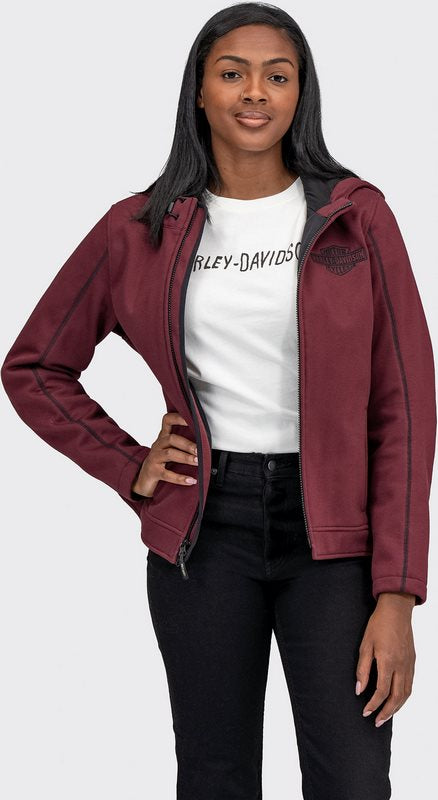 Harley-Davidson Women'S Deflector Hooded Riding Fleece  Port Royale | 97121-22VW