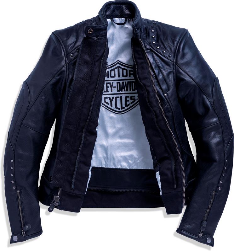Harley-Davidson Women'S Queen Ii Asphalt Jacket  Black | 97170-23EW