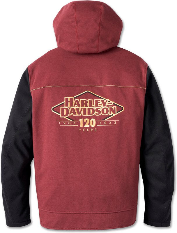 Harley-Davidson Men'S 120Th Anniversary Deflector Riding Fleece  Rum Raisin/Schwarz | 97179-23EM