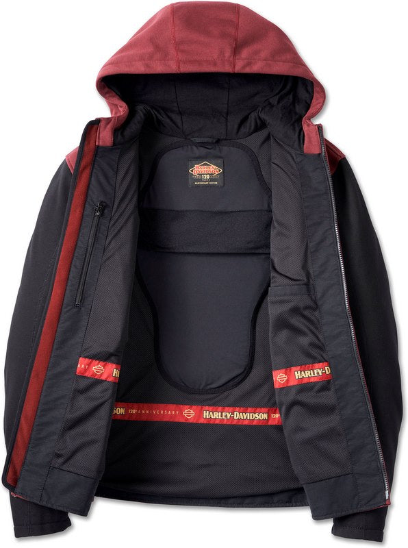 Harley-Davidson Men'S 120Th Anniversary Deflector Riding Fleece  Rum Raisin/Schwarz | 97179-23EM