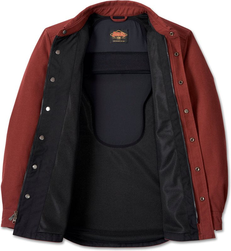 Harley-Davidson Men'S 120Th Anniversary Operative Riding Shirt Jacket  Rum Raisin | 97190-23EM
