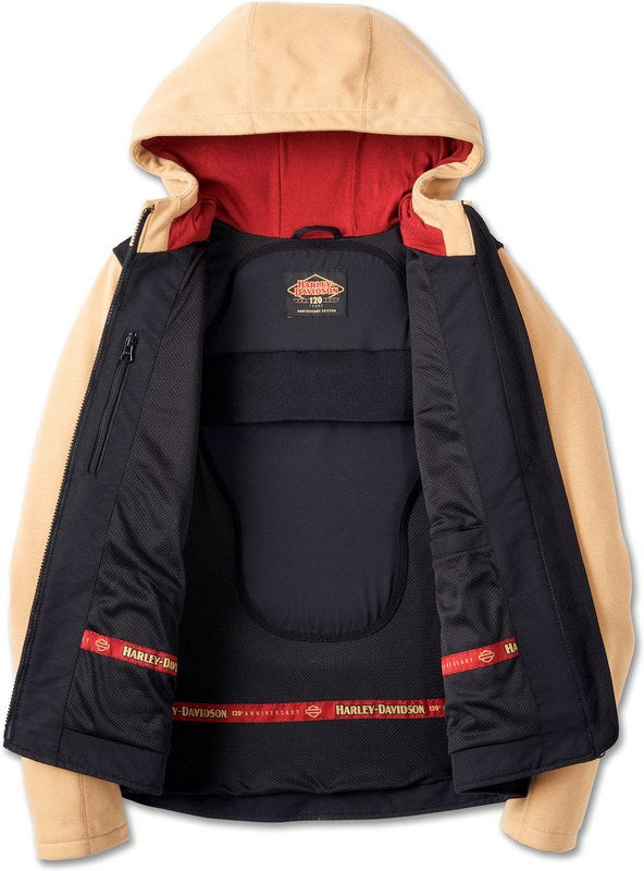Harley-Davidson Women'S 120Th Anniversary Deflector Riding Fleece  Black/Prairie Sand | 97208-23EW