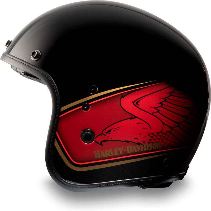 Harley-Davidson 120Th Anniversary Eagle H-D X14 サン・シールド 3/4 ヘルメット  Gloss black | 97222-23EX