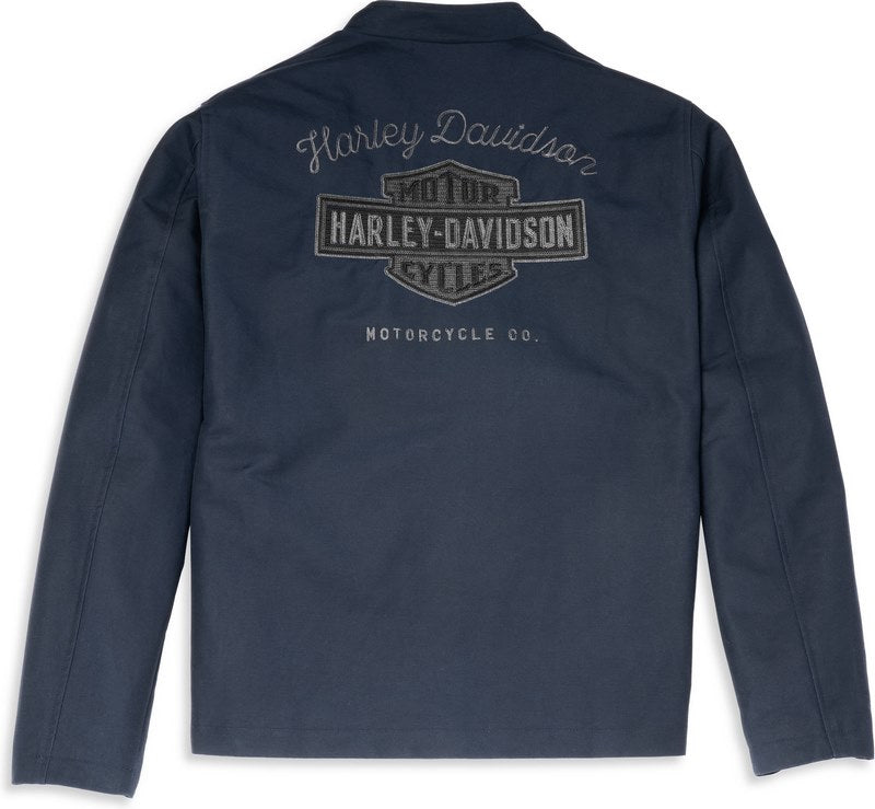 Harley-Davidson Men'S Chainstitch Embroidery Twill Jacket  Dark Sapphire | 97408-22VM
