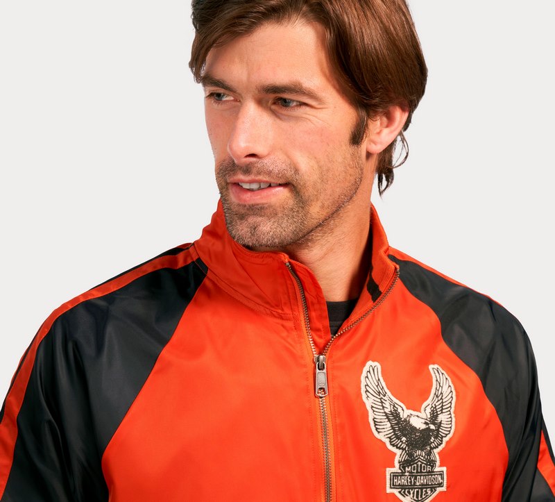 Harley-Davidson Jacket-Woven  Colorblock-Design-Vintage Orange | 97409-23VM