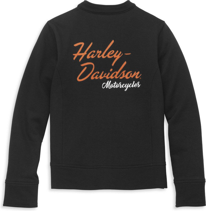 Harley-Davidson Women'S Iconic Script Font Jacket  Black Beauty | 97411-22VW