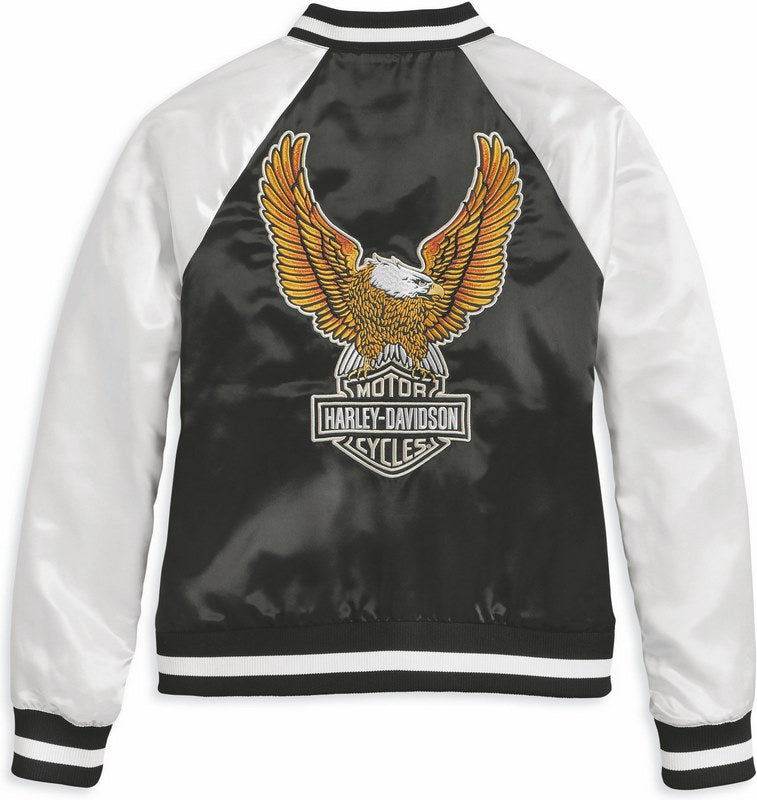 Harley-Davidson Women'S Classic Eagle Bomber Jacket  Colorblock-Design | 97418-23VW