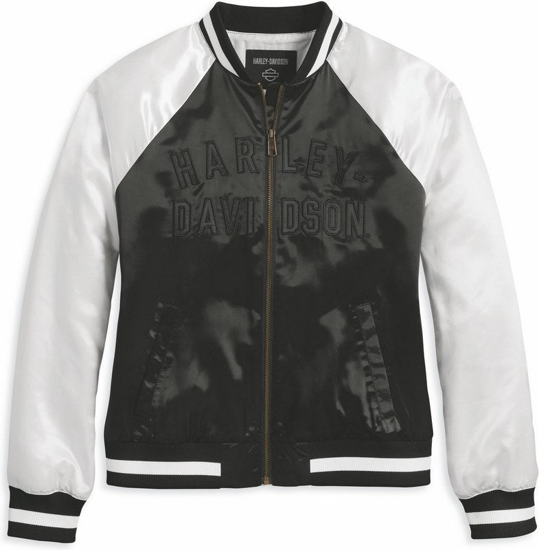 Harley-Davidson Women'S Classic Eagle Bomber Jacket  Colorblock-Design | 97418-23VW