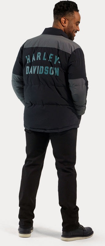 Harley-Davidson Men'S Up North Puffer Jacket  Black Beauty | 97420-23VM