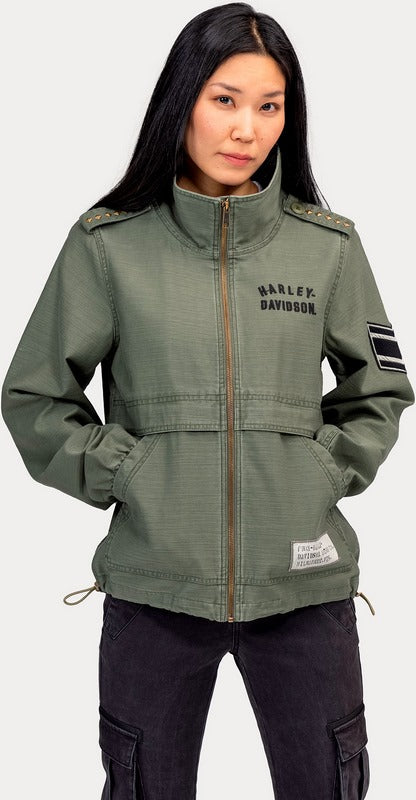 Harley-Davidson Women'S Fatigues Textured Jacket  Beetle | 97422-22VW