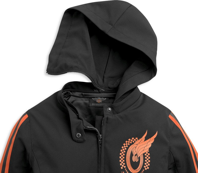 Harley-Davidson Winged Wheel Graphic Jacket For Women  Black Beauty | 97442-21VW