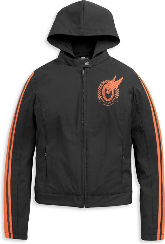 Harley-Davidson Winged Wheel Graphic Jacket For Women  Black Beauty | 97442-21VW